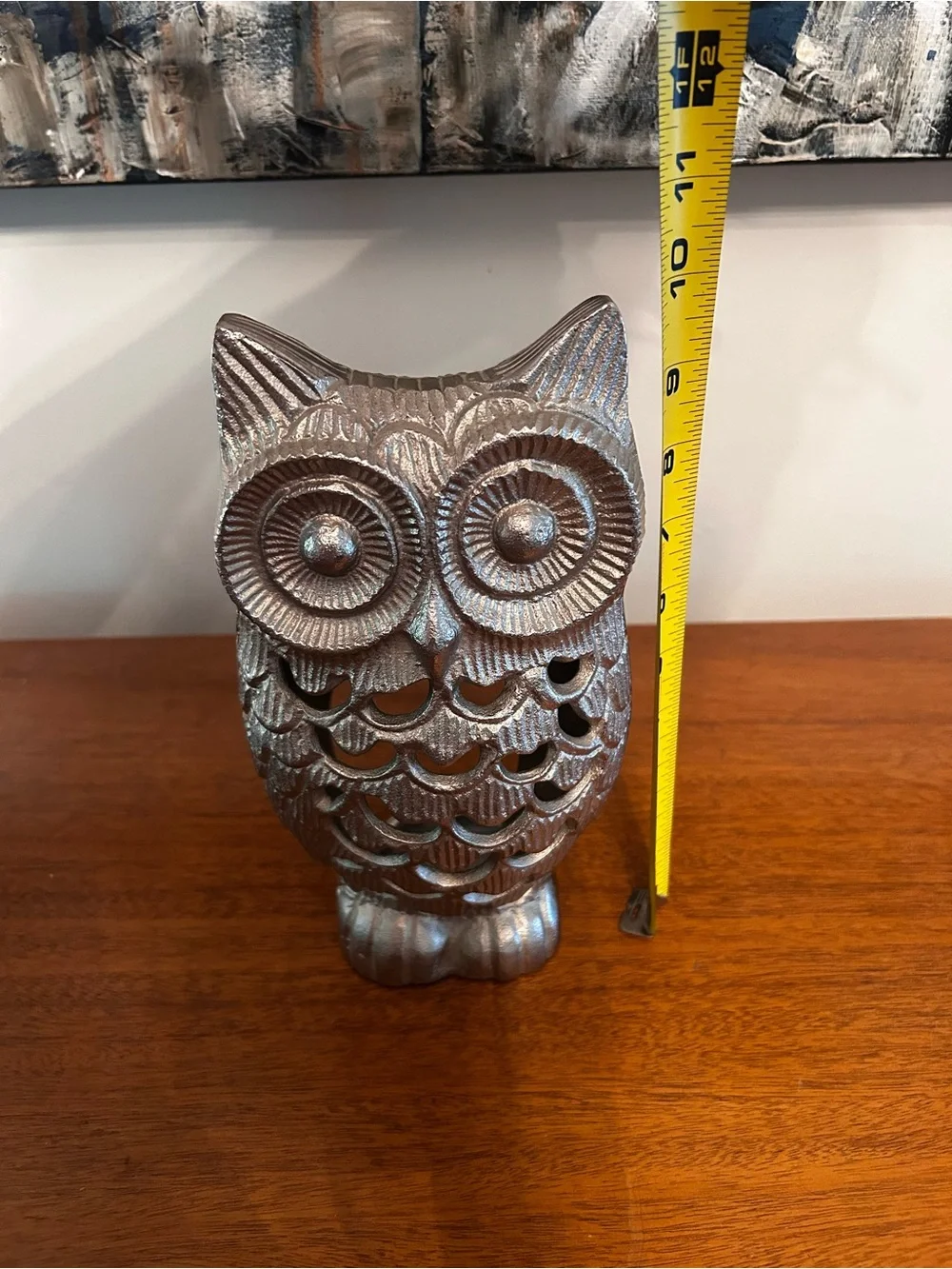 Owl metal candle holder. Like new.